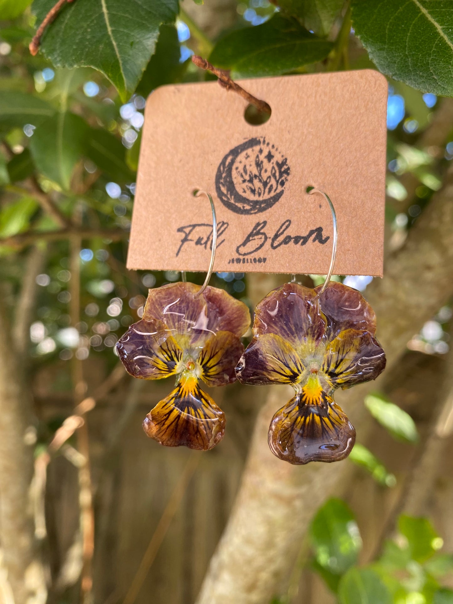 Sterling silver Viola Earrings