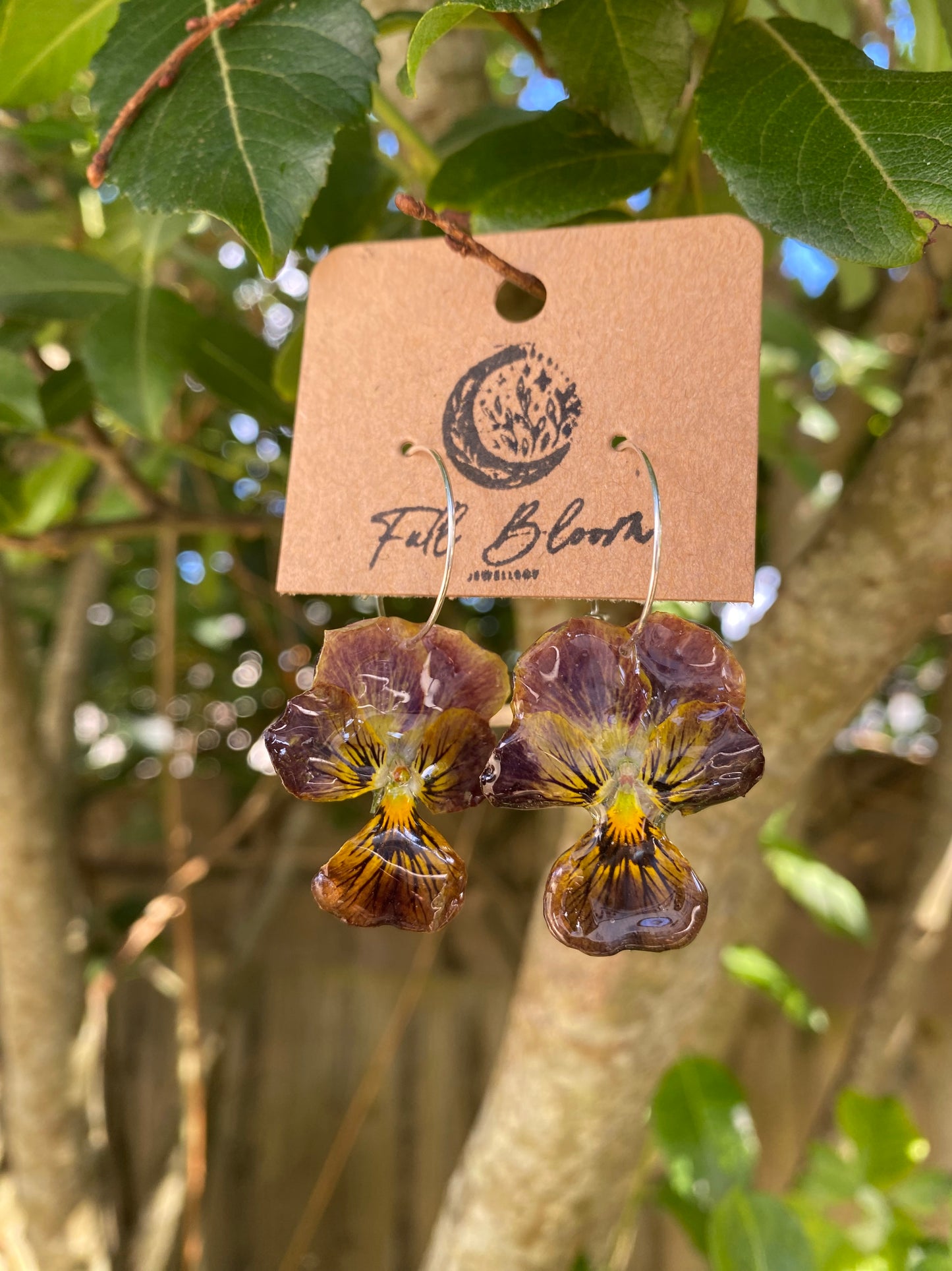 Sterling silver Viola Earrings