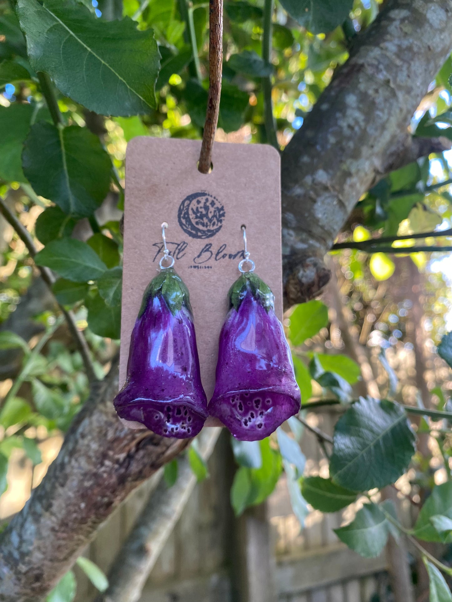 Sterling Silver Fox Glove Earrings